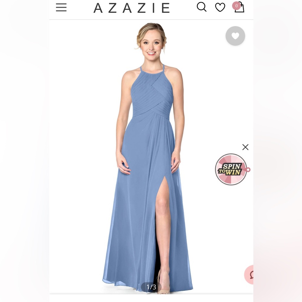Azazie Dusty Blue Wedding Guest/Bridesmaid/Prom Dress